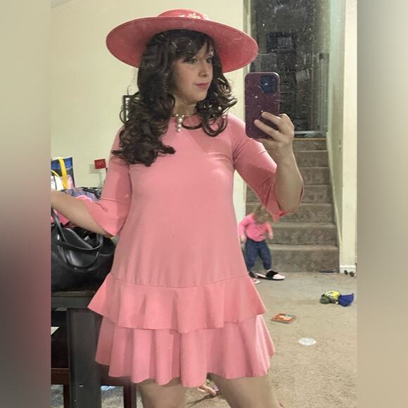 ASOS pink Ruffle mini Dress - Picture 10 of 10